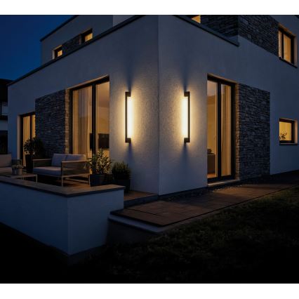 Aplica LED de exterior YALTE, 8,5 W, 230 V, 3000/4000/6500 K, 93 cm, IP54, negru