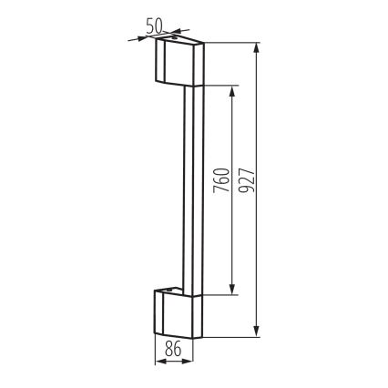 Aplica LED de exterior YALTE, 8,5 W, 230 V, 3000/4000/6500 K, 93 cm, IP54, negru