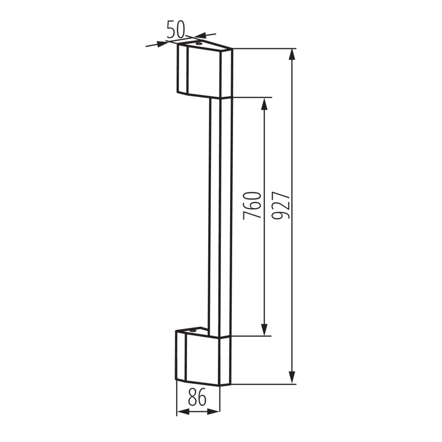 Aplica LED de exterior YALTE, 8,5 W, 230 V, 3000/4000/6500 K, 93 cm, IP54, negru