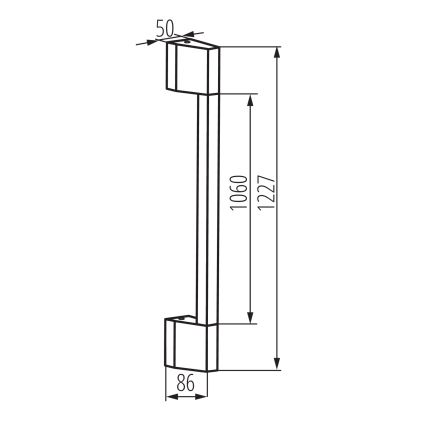 Aplică LED de exterior YALTE, 12W, 230V, 3000/4000/6500K, 123 cm, IP54, negru