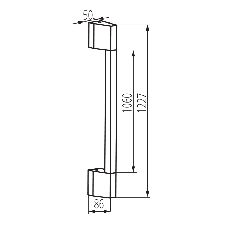 Aplică LED de exterior YALTE, 12W, 230V, 3000/4000/6500K, 123 cm, IP54, negru