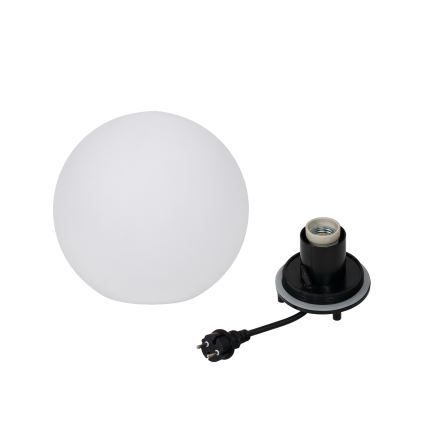 Lampă de exterior STONO, 1x E27, 15 W, 230 V, diametru 20 cm, IP65, albă