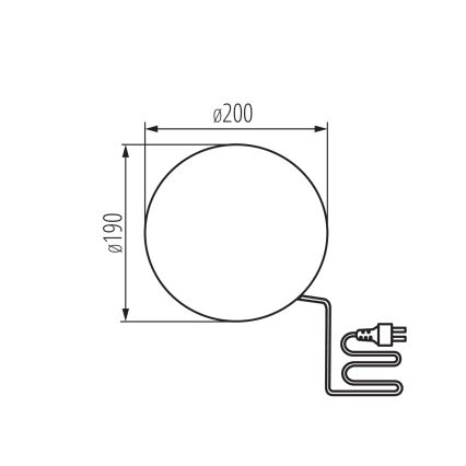 Lampă de exterior STONO, 1x E27, 15 W, 230 V, diametru 20 cm, IP65, albă