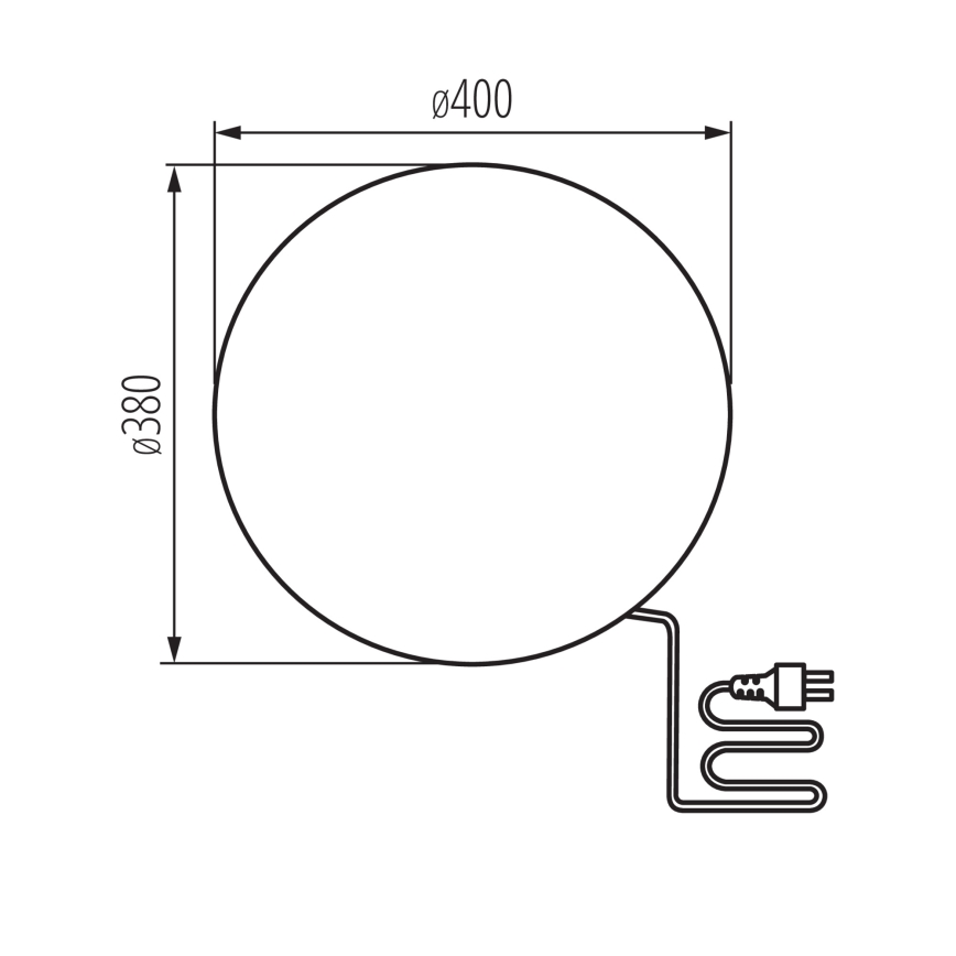 Lampă de exterior STONO 1xE27/20W/230V, diametru 40 cm, IP65, albă