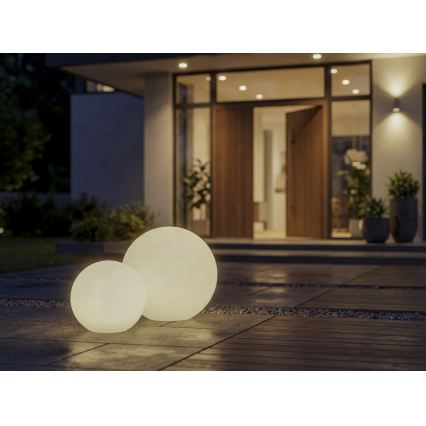 Lampă de exterior STONO, 1 x E27, 20W, 230V, Ø 50 cm, IP65, albă