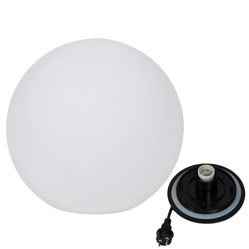 Lampă de exterior STONO, 1 x E27, 20W, 230V, Ø 50 cm, IP65, albă