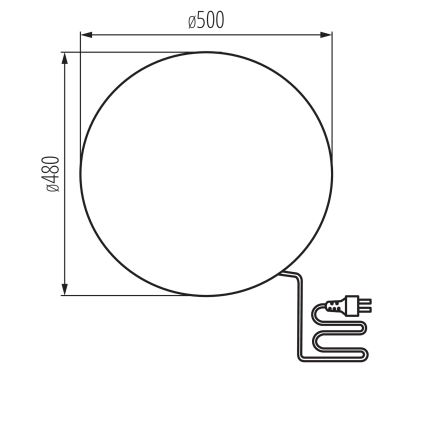 Lampă de exterior STONO, 1 x E27, 20W, 230V, Ø 50 cm, IP65, albă