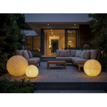 Lampă de exterior STONO 1x E27/15W/230V Ø 20 cm IP65 bej