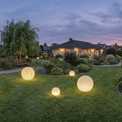 Lampă de exterior STONO 1x E27/15W/230V Ø 20 cm IP65 bej