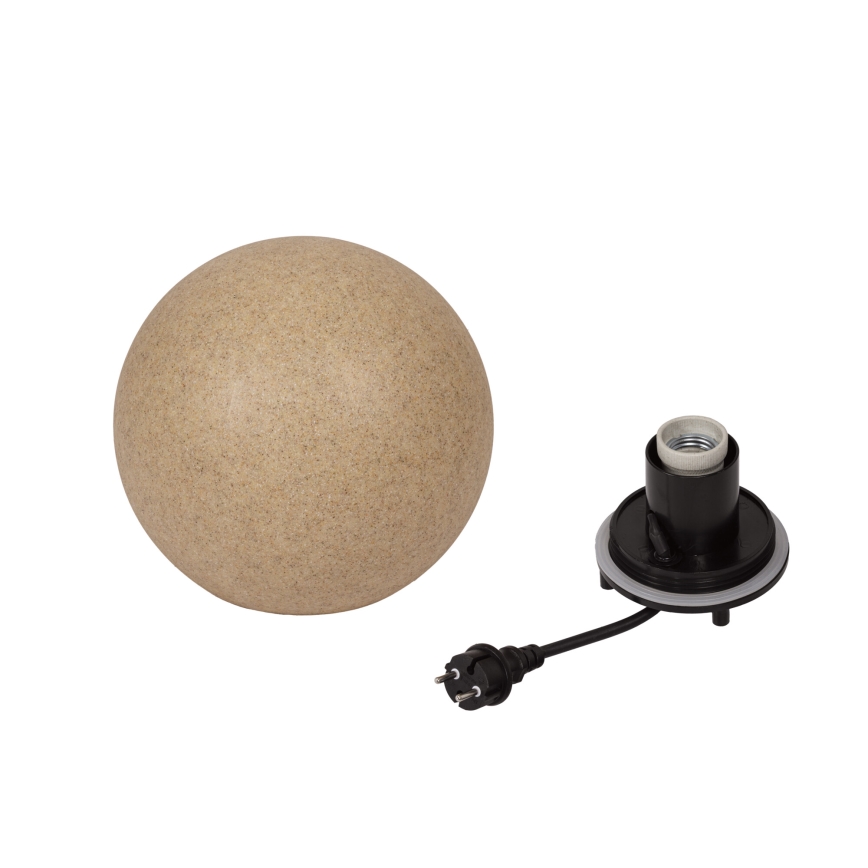 Lampă de exterior STONO 1x E27/15W/230V Ø 20 cm IP65 bej