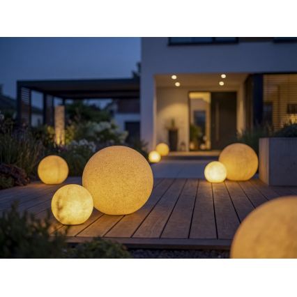 Lampă de exterior STONO 1xE27/20W/230V, diametru 30 cm, IP65, bej