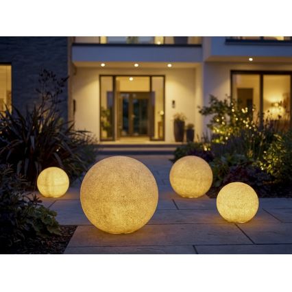 Lampă de exterior STONO, Ø 50 cm, 1x E27/20W/230V, IP65, bej
