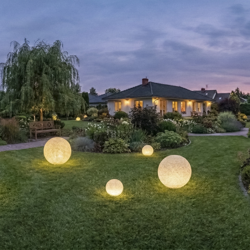 Lampă de exterior STONO, Ø 50 cm, 1x E27/20W/230V, IP65, bej