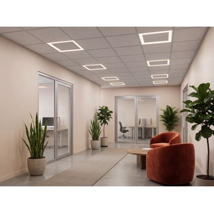 Cadru LED pentru plafon casetat AVAR, 32W, 230V, 3000/4000/6000K, 60x60 cm, UGR19