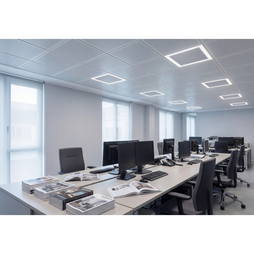 Cadru LED pentru plafon casetat AVAR, 32W, 230V, 3000/4000/6000K, 60x60 cm, UGR19