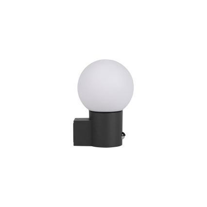 Lampă de perete pentru exterior cu senzor de mișcare și de crepuscul STONO 1xE27/15W/230V IP65 antracit