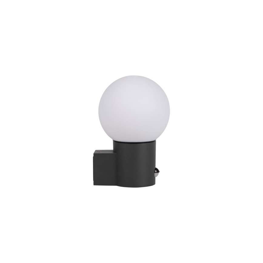 Lampă de perete pentru exterior cu senzor de mișcare și de crepuscul STONO 1xE27/15W/230V IP65 antracit