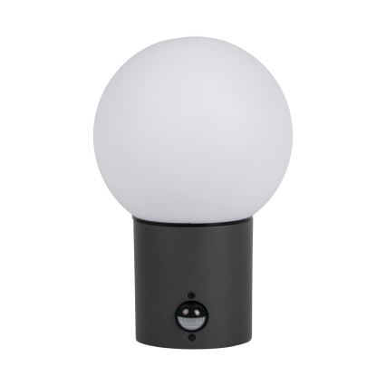 Lampă de perete pentru exterior cu senzor de mișcare și de crepuscul STONO 1xE27/15W/230V IP65 antracit