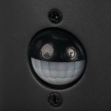 Lampă de perete pentru exterior cu senzor de mișcare și de crepuscul STONO 1xE27/15W/230V IP65 antracit