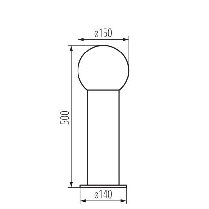 Lampă de exterior STONO 1xE27/15W/230V, 50 cm, IP65, antracit