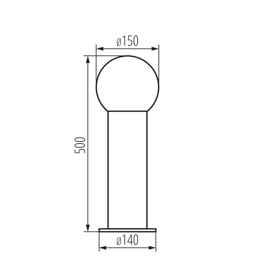 Lampă de exterior STONO 1xE27/15W/230V, 50 cm, IP65, antracit