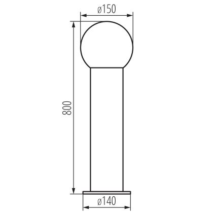 Lampă de exterior STONO 1xE27/15W/230V 80 cm IP65 antracit