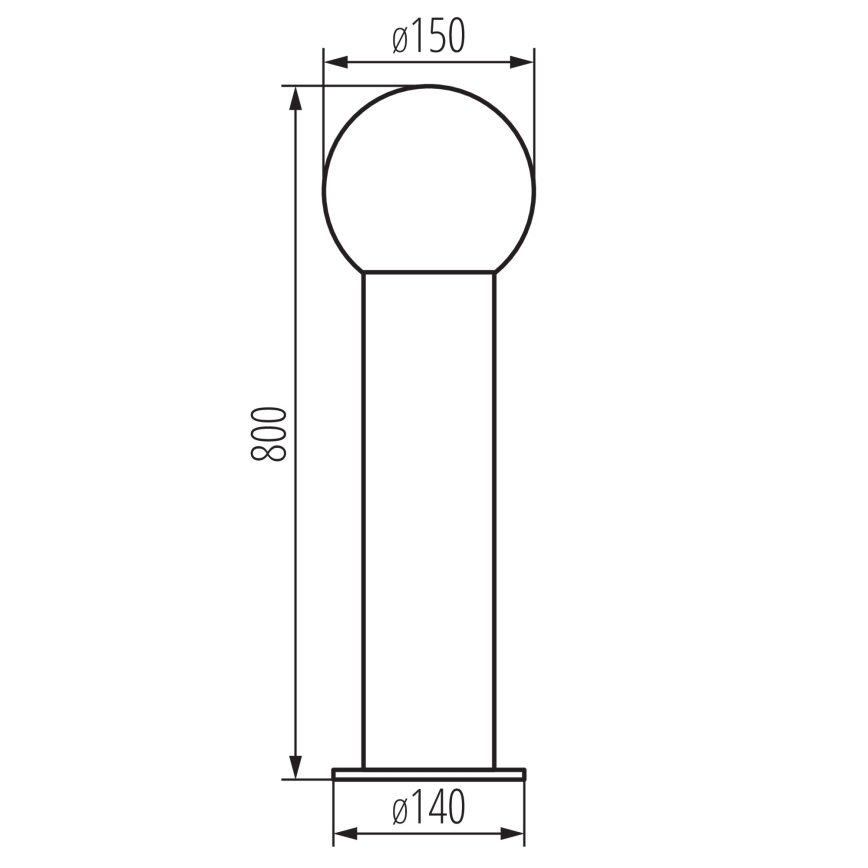 Lampă de exterior STONO 1xE27/15W/230V 80 cm IP65 antracit