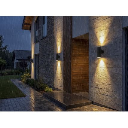 Aplica de perete pentru exterior RADILO 2xGU10/11W/230V IP44 neagră