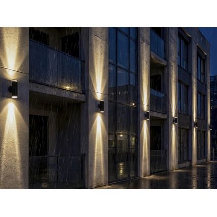 Aplica de perete pentru exterior RADILO 2xGU10/11W/230V IP44 neagră