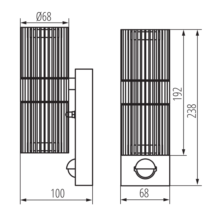 Aplica spot de perete pentru exterior cu senzor de mișcare și de crepuscul RADILO 2xGU10/11W/230V IP44 negru