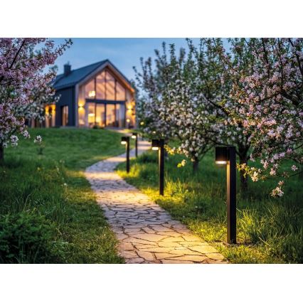 Lampă de exterior RADILO 1xGU10/11W/230V 50 cm IP44 neagră