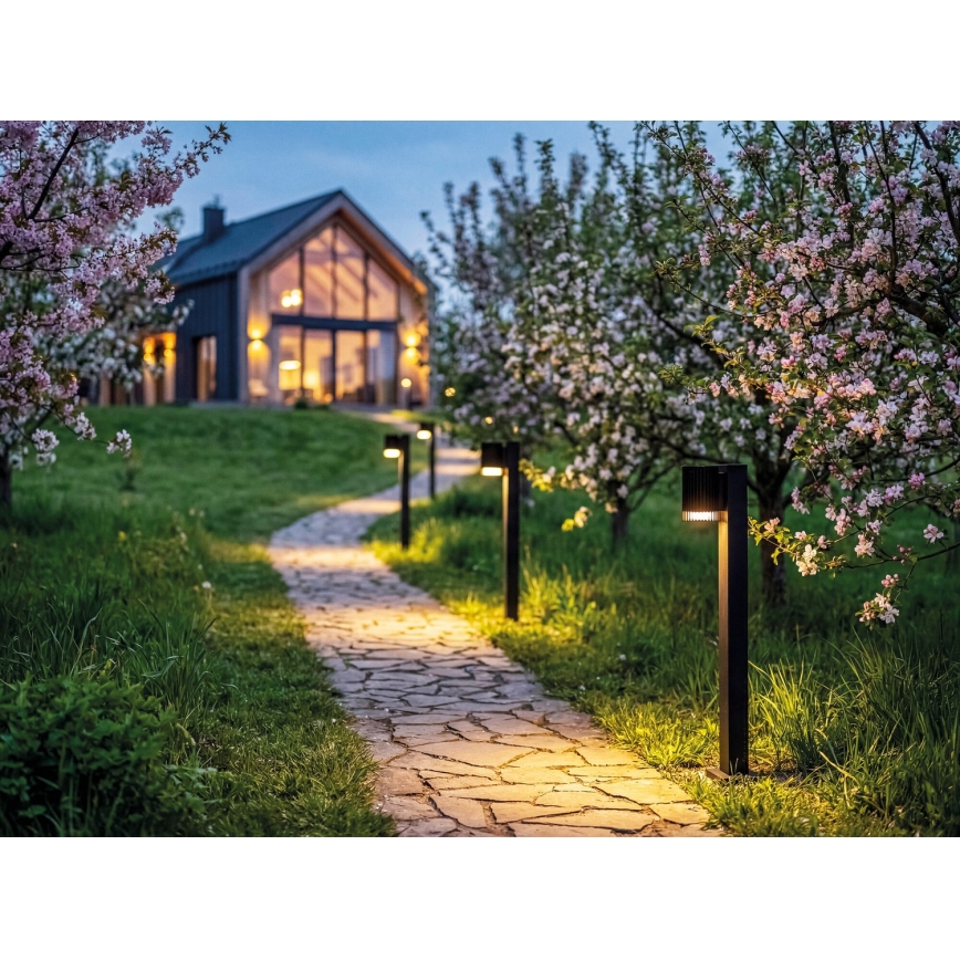 Lampă de exterior RADILO 1xGU10/11W/230V 50 cm IP44 neagră