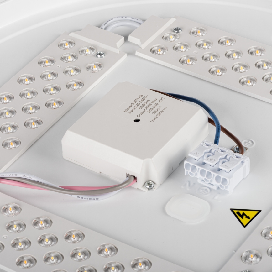 Plafonieră LED dimmabilă LIXAN LED/47W/230V 3000-6500K Ø 38,6 cm alb/negru + telecomandă