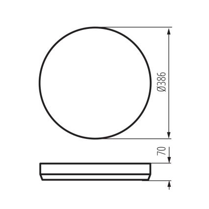 Plafonieră LED dimmabilă LIXAN LED/47W/230V 3000-6500K Ø 38,6 cm alb/negru + telecomandă