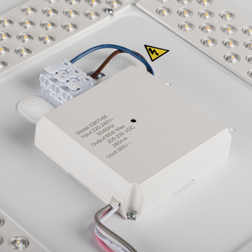 Plafonieră LED dimmabilă LIXAN LED/65W/230V 3000-6500K Ø 48,6 cm alb/negru + telecomandă
