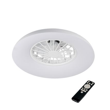 Plafonieră LED RGBW reglabilă cu ventilator PLAVE PAN LED/24W/230V 3000–6500K Ø 48,5 cm albă + telecomandă