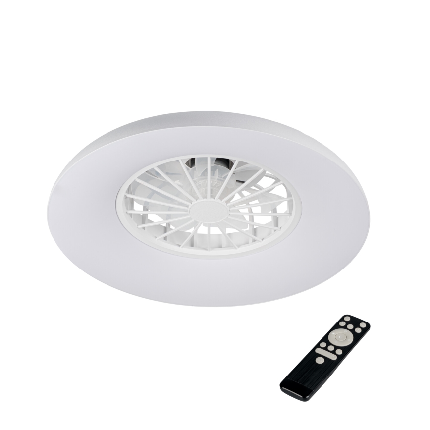 Plafonieră LED RGBW reglabilă cu ventilator PLAVE PAN LED/24W/230V 3000–6500K Ø 48,5 cm albă + telecomandă