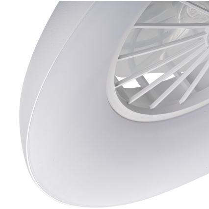 Plafonieră LED RGBW reglabilă cu ventilator PLAVE PAN LED/24W/230V 3000–6500K Ø 48,5 cm albă + telecomandă