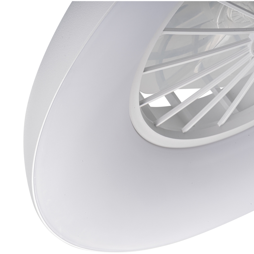 Plafonieră LED RGBW reglabilă cu ventilator PLAVE PAN LED/24W/230V 3000–6500K Ø 48,5 cm albă + telecomandă