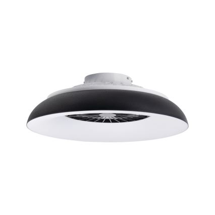 PLAVE PAN Plafonieră LED RGBW reglabilă cu ventilator, 48 W / 230 V, 3000–6500K, Ø 60 cm, neagră + telecomandă