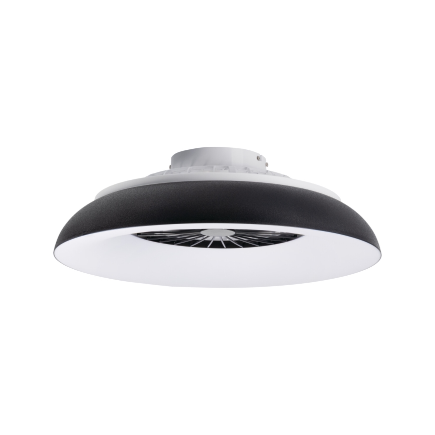 PLAVE PAN Plafonieră LED RGBW reglabilă cu ventilator, 48 W / 230 V, 3000–6500K, Ø 60 cm, neagră + telecomandă
