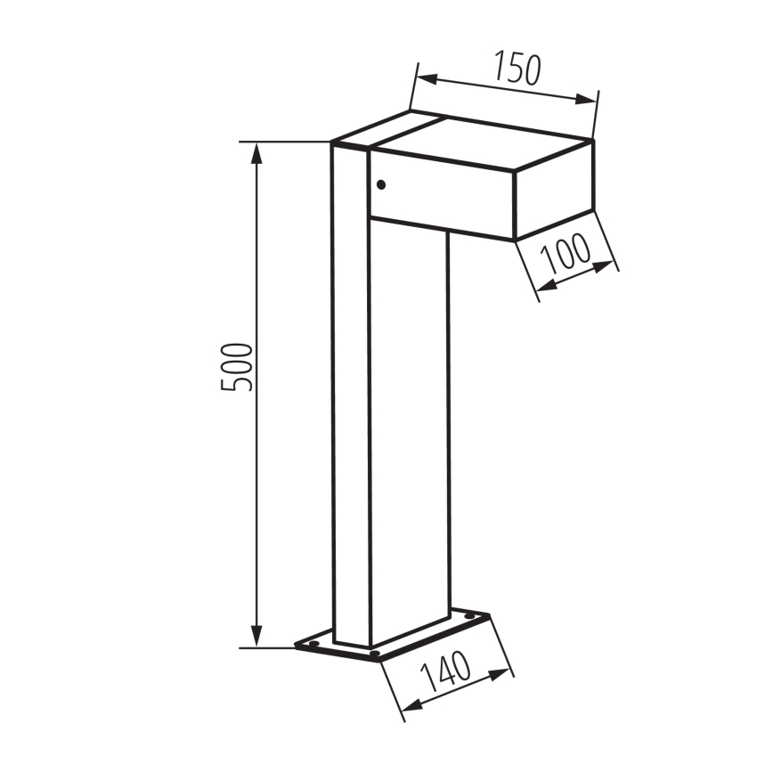 Lampă de exterior LEGINO 1xGX53/11W/230V 50 cm IP65 antracit