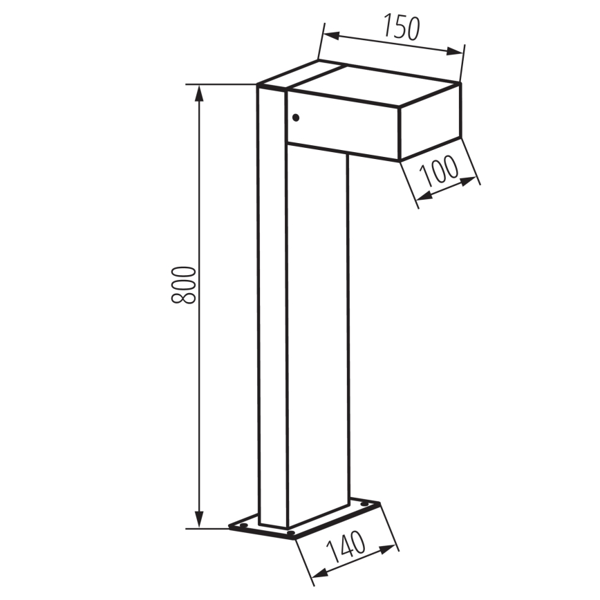Lampă de exterior LEGINO 1xGX53/11W/230V 80 cm IP65 antracit
