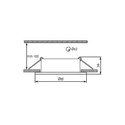 Kanlux 4704 - Corp de iluminat baie tavan fals MARIN 1xGX5,3/35W/12V