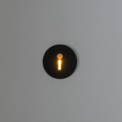Corp de iluminat LED pentru scări cu senzor de mișcare și de amurg MAGNIK LED/1,7W/230V 2700/3300/3900/4600/5700K negru rotund