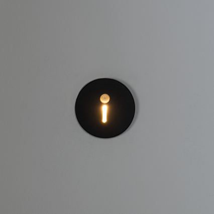 Corp de iluminat LED pentru scări cu senzor de mișcare și de amurg MAGNIK LED/1,7W/230V 2700/3300/3900/4600/5700K negru rotund