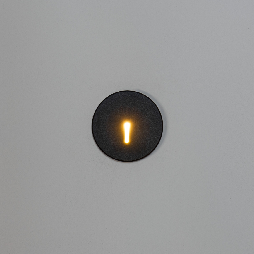 Corp de iluminat LED pentru scări MAGNIK LED/1,7W/230V 2700/3300/3900/4600/5700K negru, rotund