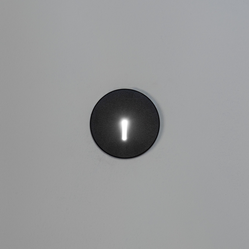Corp de iluminat LED pentru scări MAGNIK LED/1,7W/230V 2700/3300/3900/4600/5700K negru, rotund