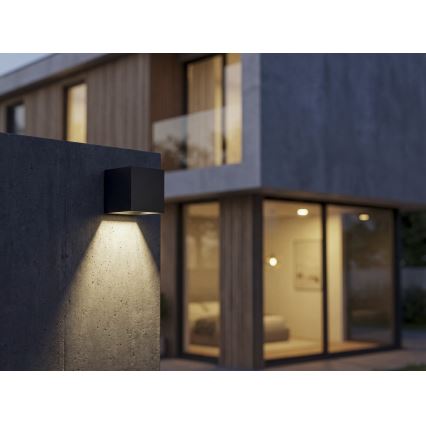 REKA Lampă LED solară de perete cu senzor, 3 W, 3,7 V, 1800 mAh, 3000/4000/6500K, IP65, negru