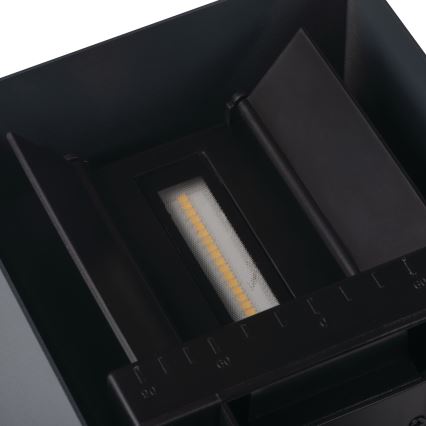 REKA Lampă LED solară de perete cu senzor, 3 W, 3,7 V, 1800 mAh, 3000/4000/6500K, IP65, negru